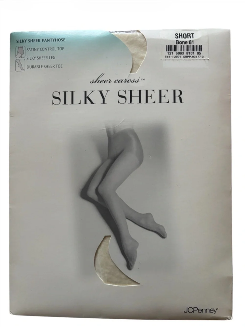 Silky Sheer | Short Bone 81 | Silky Sheer Pantyhose Control Top Durable Toe NWT